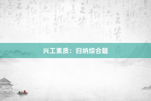 兴工素质：归纳综合题